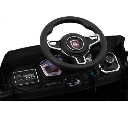 Дитячий електромобіль Rapid Racer Black + Пульт + Вільний старт + EVA + MP3 LED Дитячий електромобіль Rapid Racer Black + Пульт + Вільний старт + EVA + MP3 LED