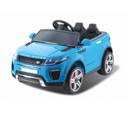 Дитячий електромобіль Rapid Racer Blue + Пульт + Вільний старт + EVA + MP3 LED Дитячий електромобіль Rapid Racer Blue + Пульт + Вільний старт + EVA + MP3 LED
