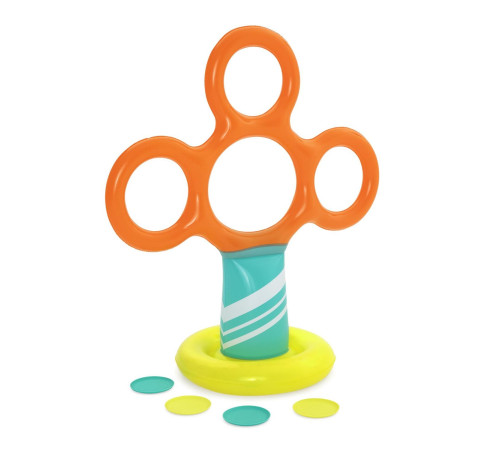 Стійка для фрисбі з обручами для дітей Bestway 122 x 64 x 135 см - різнокольорова