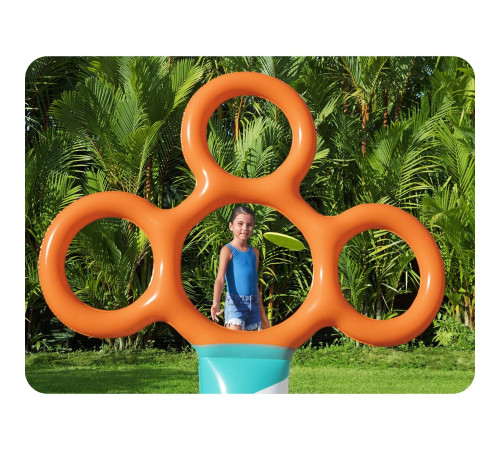 Стійка для фрисбі з обручами для дітей Bestway 122 x 64 x 135 см - різнокольорова