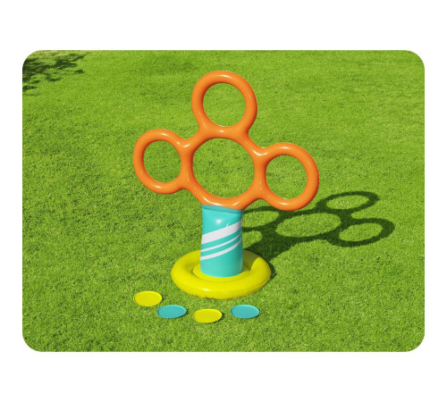 Стійка для фрисбі з обручами для дітей Bestway 122 x 64 x 135 см - різнокольорова