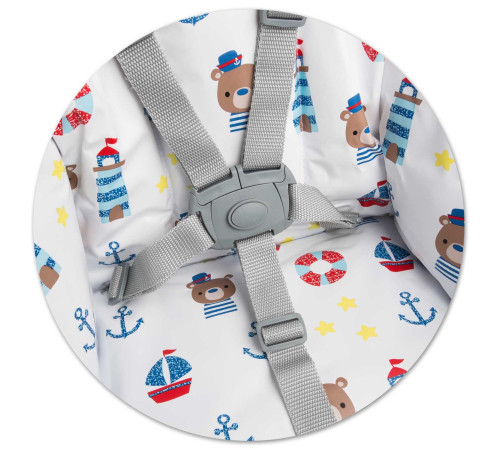 Стільчик для годування Ricokids Eldo біло-блакитний Стільчик для годування Ricokids Eldo біло-блакитний