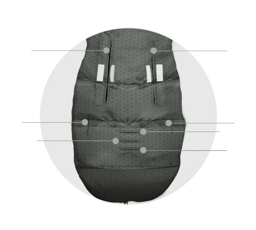 Конверт Elmi Ricokids для коляски та санок, 95 х 48 см - графітовий