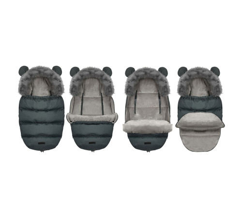 Конверт Elmi Ricokids для коляски та санок, 95 х 48 см - графітовий