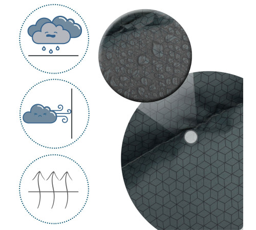 Конверт Elmi Ricokids для коляски та санок, 95 х 48 см - графітовий