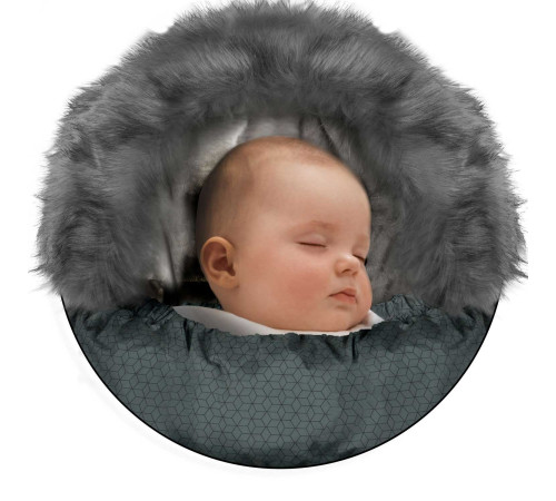 Конверт Elmi Ricokids для коляски та санок, 95 х 48 см - графітовий