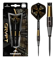Дротики для дартсу Crypt Black & Gold PVD M2 90% Steel - 3-шт