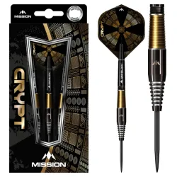 Дротики для дартсу Crypt Black & Gold PVD M2 90% Steel - 3-шт