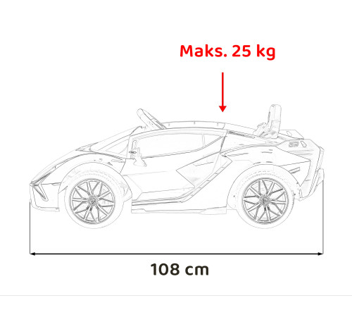Lamborghini SIAN на акумуляторі для дітей Червоний + Пульт + EVA + Free Start + Audio LED Lamborghini SIAN на акумуляторі для дітей Червоний + Пульт + EVA + Free Start + Audio LED