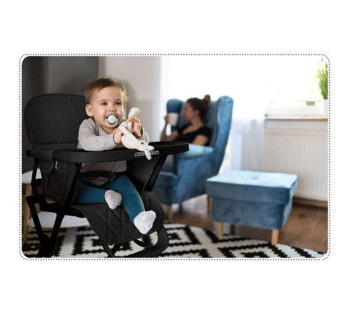 Стільчик для годування Ricokids Nuco 70 х 60 х 95 см - чорний Стільчик для годування Ricokids Nuco 70 х 60 х 95 см - чорний