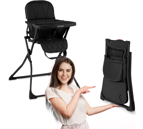 Стільчик для годування Ricokids Nuco 70 х 60 х 95 см - чорний Стільчик для годування Ricokids Nuco 70 х 60 х 95 см - чорний