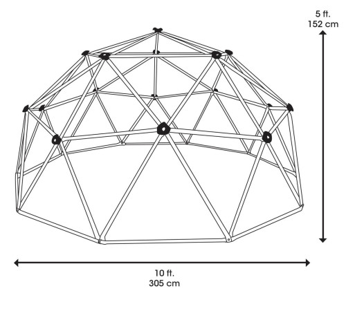 Дитячий ігровий купол для скелелазіння LIFETIME GEODOME 90136 коричнево-зелений