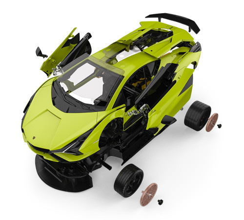 Lamborghini Sian зелений RASTAR модель 1:18 Автомобіль на дистанційному керуванні + пульт 2,4 ГГц + Обвіс 72 шт. + Двері багажника відкриваються Lamborghini Sian зелений RASTAR модель 1:18 Автомобіль на дистанційному керуванні + пульт 2,4 ГГц + Обвіс 72 шт. + Двері багажника відкриваються