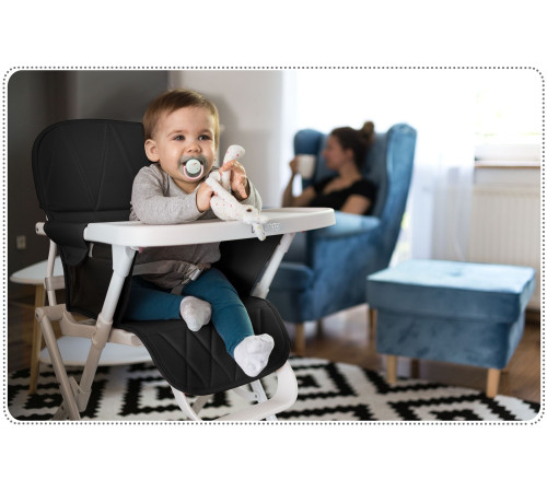 Стільчик для годування Ricokids Nuco 70 х 60 х 95 см - чорно-білий Стільчик для годування Ricokids Nuco 70 х 60 х 95 см - чорно-білий