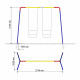 Каркас для гойдалки GARDENLUXUS, 274 x 102 x 213 см - різнокольоровий