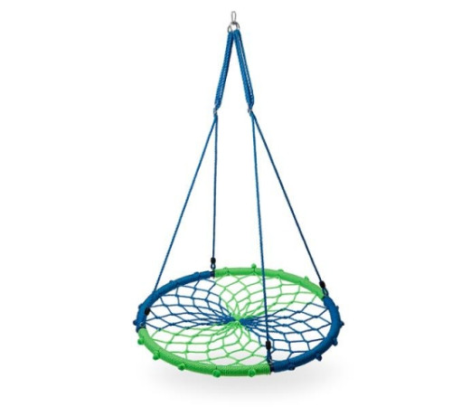Гойдалка-гніздо кругла NB5039 NILS CAMP, 100 см - зелено-синя