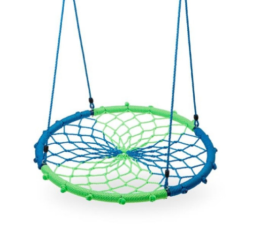 Гойдалка-гніздо кругла NB5039 NILS CAMP, 100 см - зелено-синя