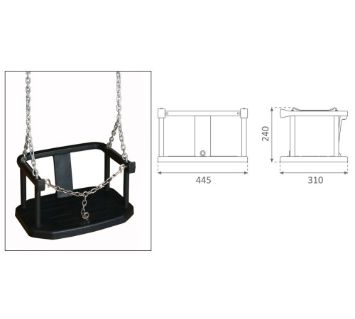 Гойдалка WCG Belt, 44,5 х 31 х 24 см - чорно-червона Гойдалка WCG Belt, 44,5 х 31 х 24 см - чорно-червона