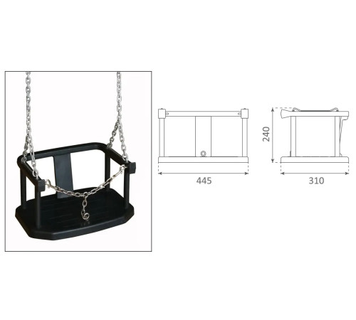Гойдалка WCG Belt, 44,5 х 31 х 24 см - чорно-червона Гойдалка WCG Belt, 44,5 х 31 х 24 см - чорно-червона