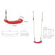 Гойдалка WCG BLOW, 42 x 17 x 8,5 см - червона