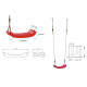 Гойдалка WCG BLOW, 42 x 17 x 8,5 см - червона