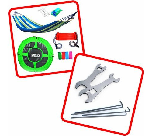 Каркас для гойдалки K-SPORT КSОZ015, 247 х 164 х 206 см - сіро-червоний Каркас для гойдалки K-SPORT КSОZ015, 247 х 164 х 206 см - сіро-червоний