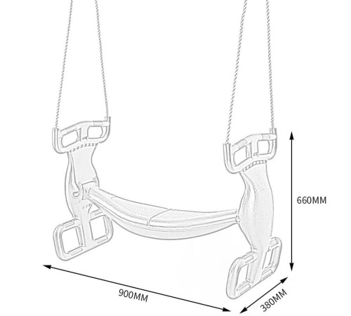 Гойдалка двомісна WCG W-108, 90 х 38 х 66 см - зелена