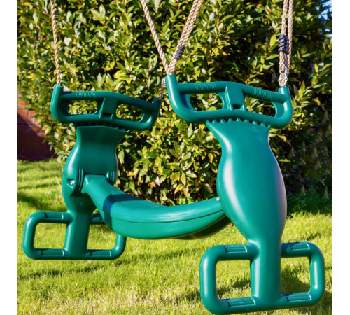 Гойдалка двомісна WCG W-108, 90 х 38 х 66 см - зелена