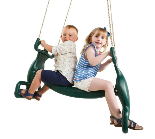 Гойдалка двомісна WCG W-108, 90 х 38 х 66 см - зелена