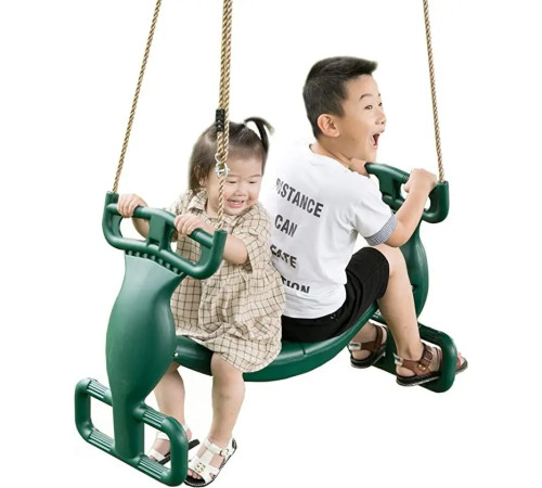 Гойдалка двомісна WCG W-108, 90 х 38 х 66 см - зелена