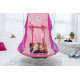 Гойдалка-гніздо з наметом Hudora 72153 Nest Swing Heart 110 см - рожева