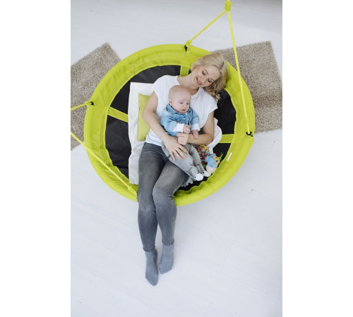 Гойдалка Hudora 72156 Nest Swing 110 см - зелено-чорна Гойдалка Hudora 72156 Nest Swing 110 см - зелено-чорна