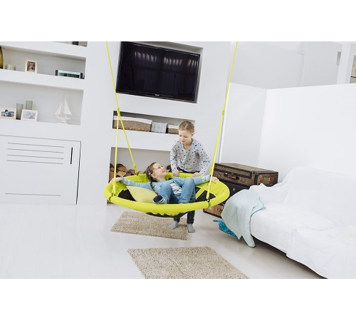 Гойдалка Hudora 72156 Nest Swing 110 см - зелено-чорна Гойдалка Hudora 72156 Nest Swing 110 см - зелено-чорна