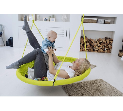 Гойдалка Hudora 72156 Nest Swing 110 см - зелено-чорна Гойдалка Hudora 72156 Nest Swing 110 см - зелено-чорна