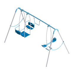 Гойдалка п'ятимісна Triple Swing, 294 х 166 х 200 см - синьо-сіра