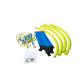 Гойдалка-гніздо Hudora 72157 Nest Wing Alu 120 см - синьо-жовта