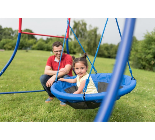 Гойдалка Hudora 72126 Nest Swing 90 см - синьо-чорна Гойдалка Hudora 72126 Nest Swing 90 см - синьо-чорна