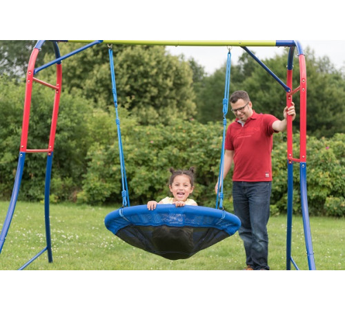 Гойдалка Hudora 72126 Nest Swing 90 см - синьо-чорна Гойдалка Hudora 72126 Nest Swing 90 см - синьо-чорна