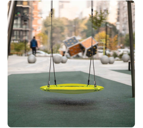 Гойдалка з гніздом лелеки Swingo XXL, 95 см - жовто-чорна