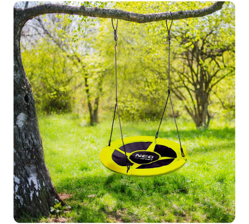 Гойдалка з гніздом лелеки Swingo XXL, 95 см - жовто-чорна