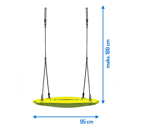 Гойдалка з гніздом лелеки Swingo XXL, 95 см - жовто-чорна