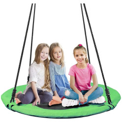 Гойдалка гніздо WCG Свайбі W-418, 100 см - зелено-чорна