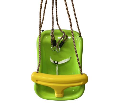 Гойдалка для дітей із захистом WCG Delux, 36 x 39 x 49 см - зелено-жовта