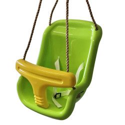 Гойдалка для дітей із захистом WCG Delux, 36 x 39 x 49 см - зелено-жовта