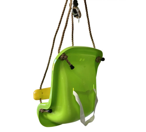 Гойдалка для дітей із захистом WCG Delux, 36 x 39 x 49 см - зелено-жовта