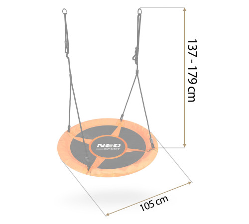 Huśtawka bocianie gniazdo Neo-Sport Swingo 100 cm