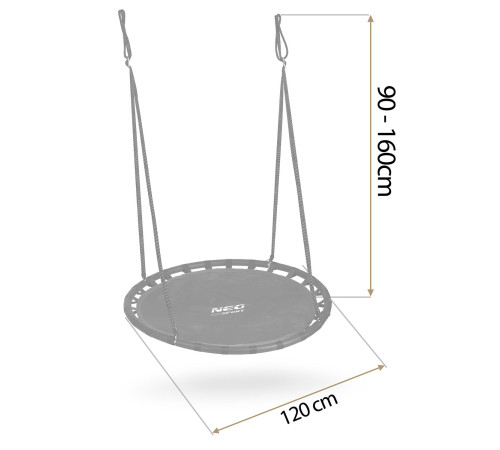 Huśtawka bocianie gniazdo Neo-Sport Swingo 120 cm