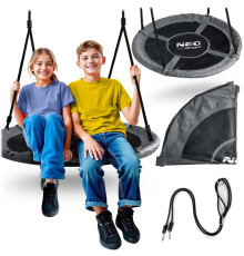 Гойдалка Neo-Sport Swingo Гніздо лелеки 100 см, чорно-сіра