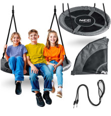 Гойдалка Neo-Sport Swingo Гніздо лелеки 110 см, чорно-сіра