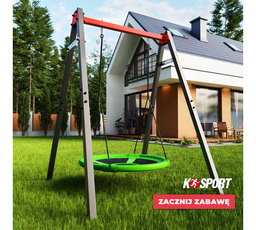 Гойдалка K-SPORT KSOZ023 SUPER FUN - сіро-червона Гойдалка K-SPORT KSOZ023 SUPER FUN - сіро-червона